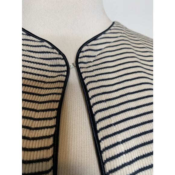 Mountain Lake cream black striped long sleeves cardigan size Small - Picture 4 of 6